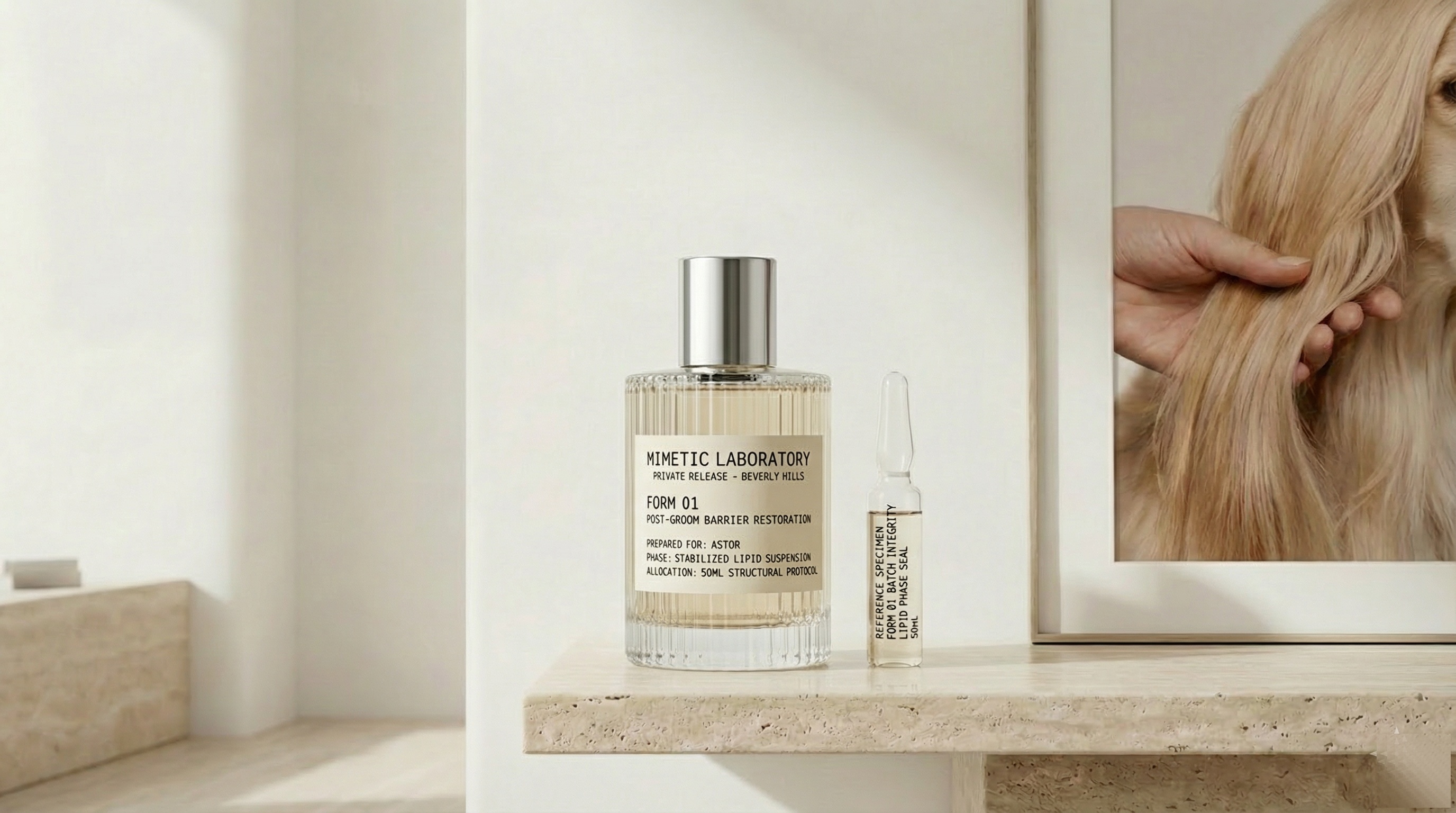 MIMETIC LABORATORY FORM 01 Gallery Setting with Afghan Hound