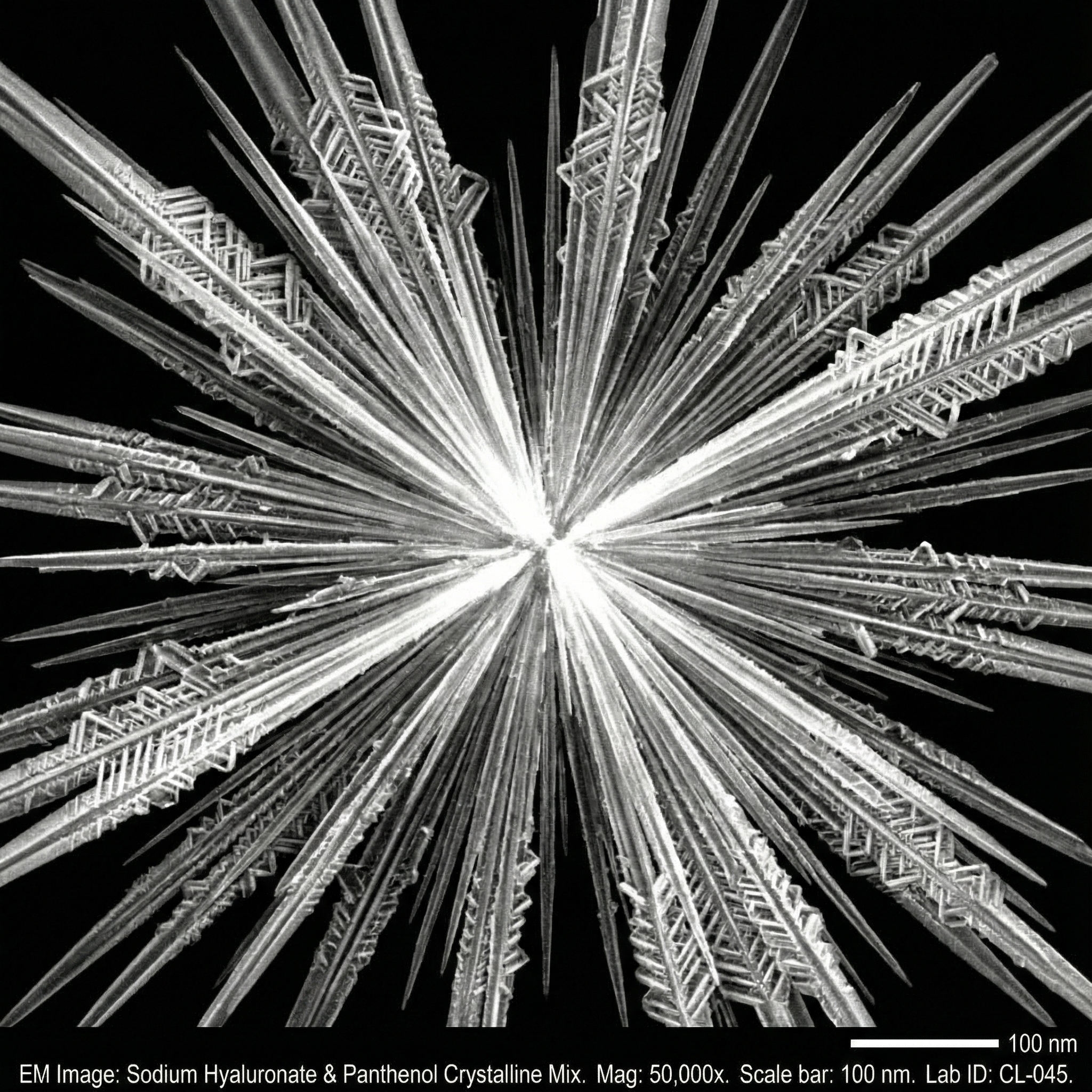 Hyaluronate and panthenol microscopy